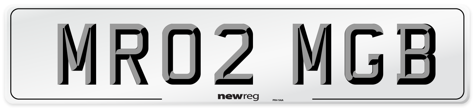 MR02 MGB Number Plate from New Reg